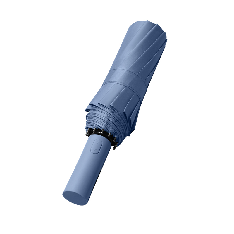 TRIPOLAR OUTDOORS WITH A TRIPLE UMBRELLA FOR A LARGE 12-BONE DOUBLE GEL BAROMETER TP7033 MATERIAL: BLACK STEEL + BLACK GLUE, FOG BLUE