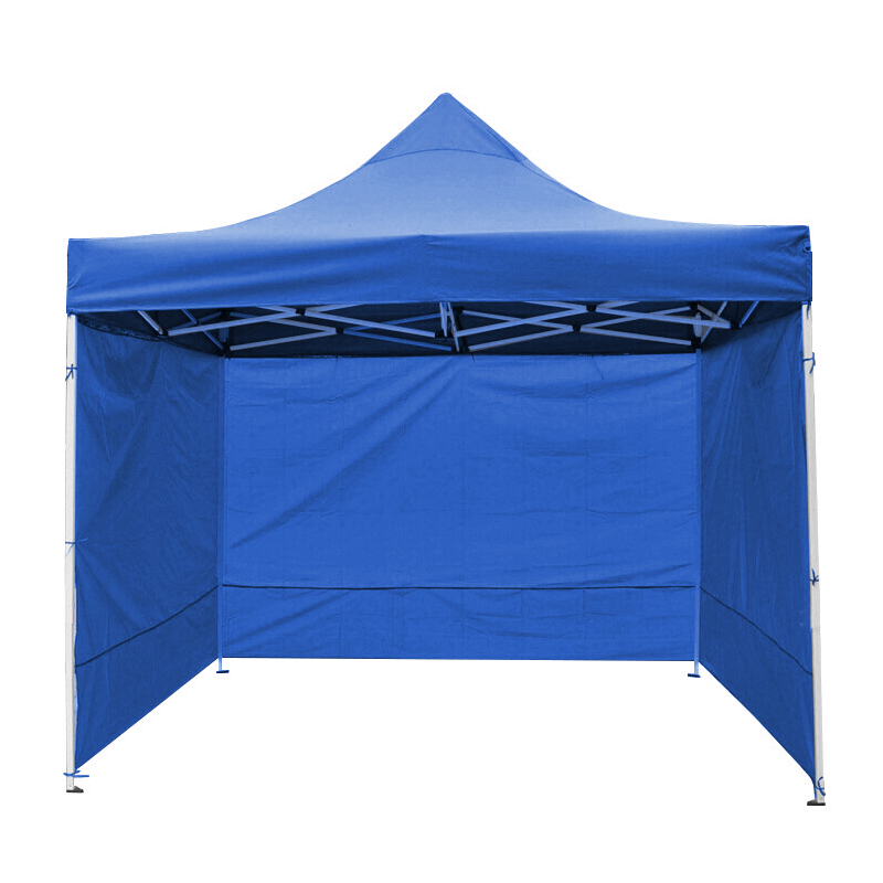 Tripolar outdoor folding of parasols TP2819 2.5 x 2.5 m material: iron pipe (three-side block) blue