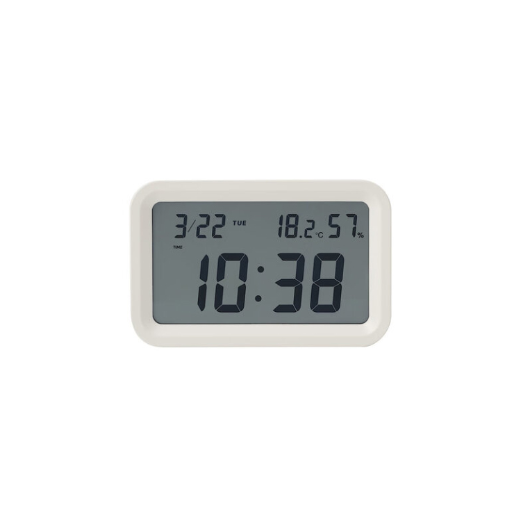 unprinted desktop clock 125*36*80mm grey