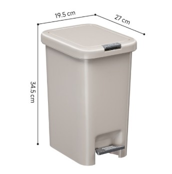 MAYFLOWER, GARBAGE CAN AL-YS305 PRESS 10L SQUARE 27*19.5*34.5CM