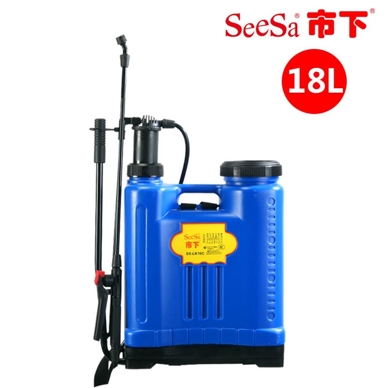 MARKET SX-LK18C CAPACITY: 18 LITRES BLUE CIPHER POLE POWER TYPE: COMMON HAND-SHAKER MATERIALS: PP BLUE