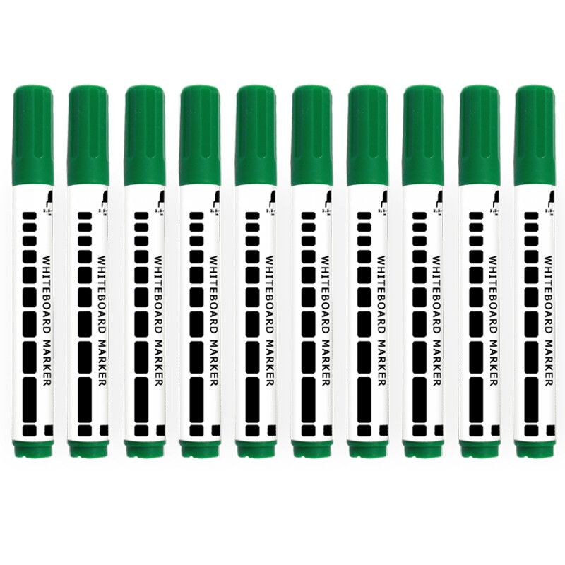 AUCS Blank pen VP-10G Lined 2.5-3.5mm Single Head 10 Box Green