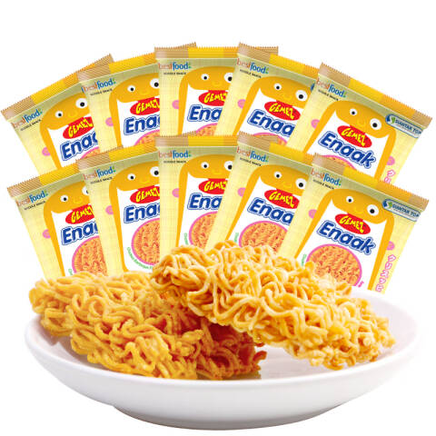 GEMEZ, JUST NOODLES, CHICKENS, NOODLES, DRY SNACKS, BARBECUE CHICKEN, 10 PACKS, 12 MONTHS