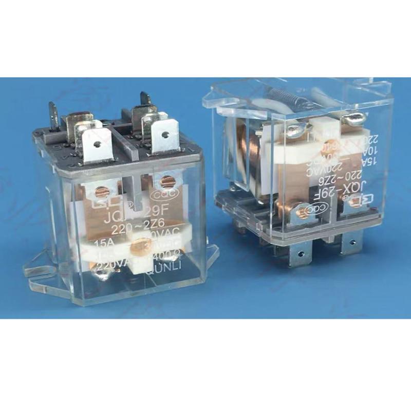 JMHB relay 2 open 2 closed 8 pins without base 220VAC current 15A hole spacing 40mm height 48mm