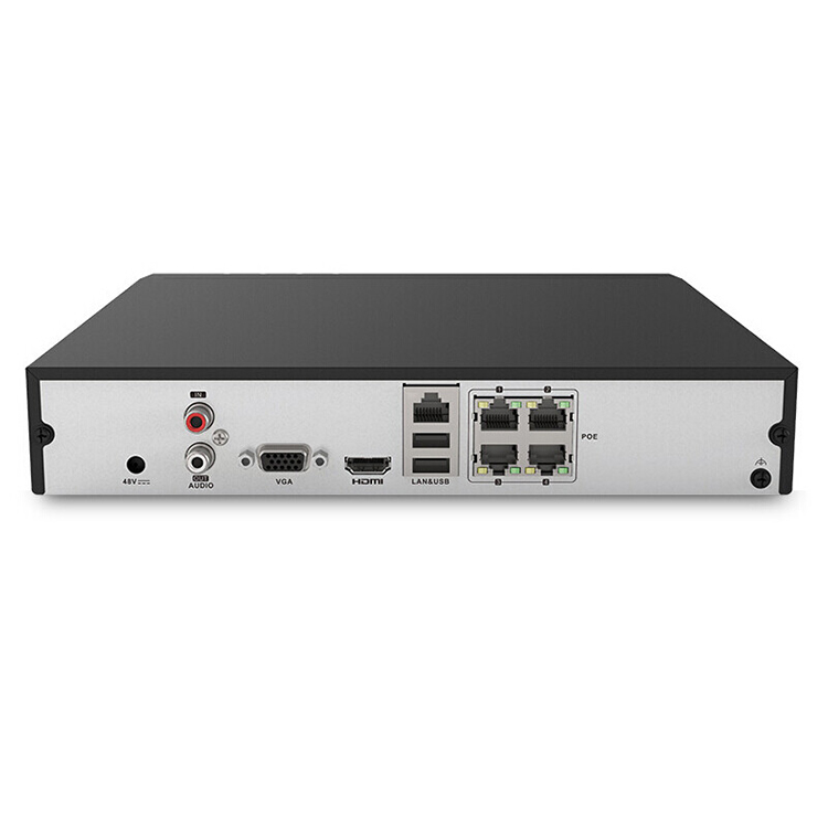 Hikvision hard disk video recorder DS-7804N-K1/4P400w pixel 4-way POE hard disk video recorder with 2T hard drive