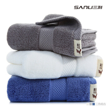Sanli towel JS815 34*78cm 140g thickened and enlarged individually packaged Paris gray