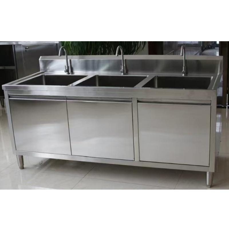Wangquan wash basin cabinet WEGSXSCZLS-3600A Specifications: 3000*600*800mm Material: White steel