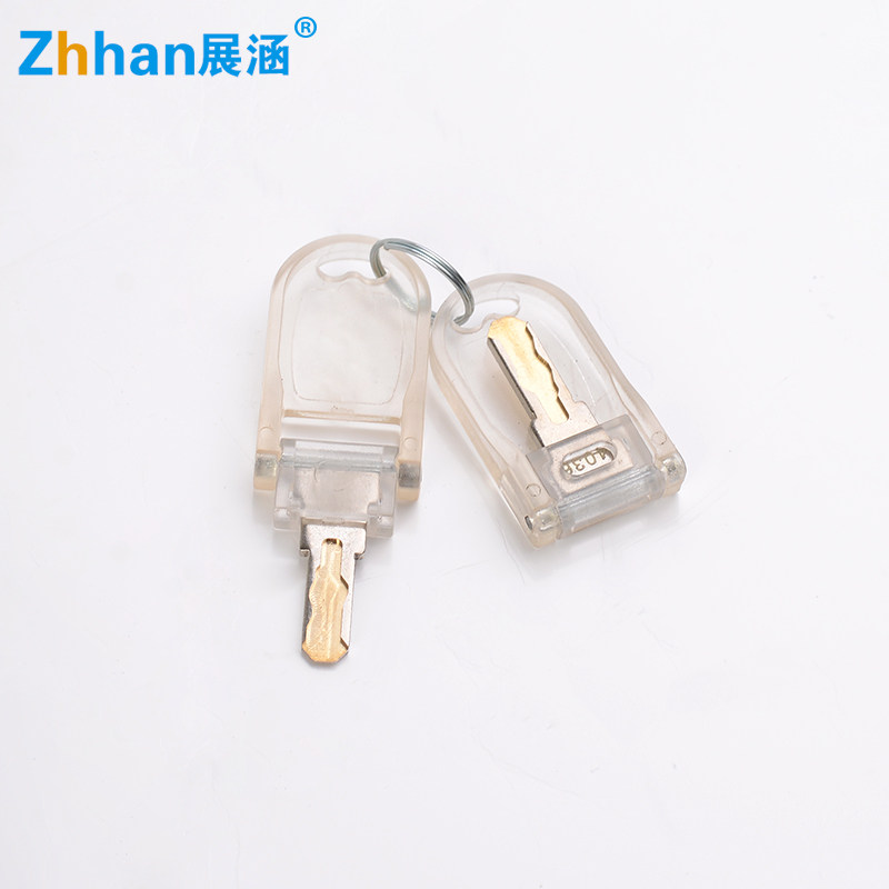 Zhanhan/ZHHAN linkage lock ZH-731, specification 19*25mm, zinc alloy material, equipped with 2 snake-shaped folding keys, suitable for linkage iron cabinets/drawers, etc.