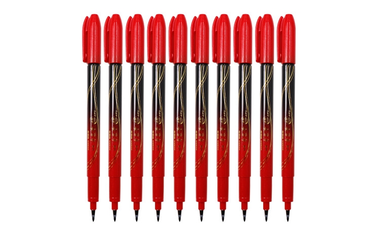 Zebra/ZEBRA beauty pen WF1-S-R small script (elegant) red rod 10 pieces/box black