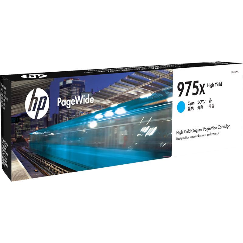 HP/HP printer ink cartridge L0S00AA/975X large capacity suitable for page width printer 452 552 477 581 series 7000 pages cyan