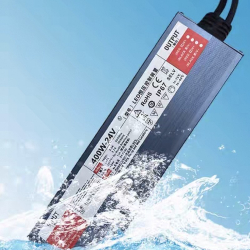 Mingwei LED constant voltage waterproof power supply LS-24V-400W IP67 waterproof level, waterproof and dustproof, voltage 24V, power 400W