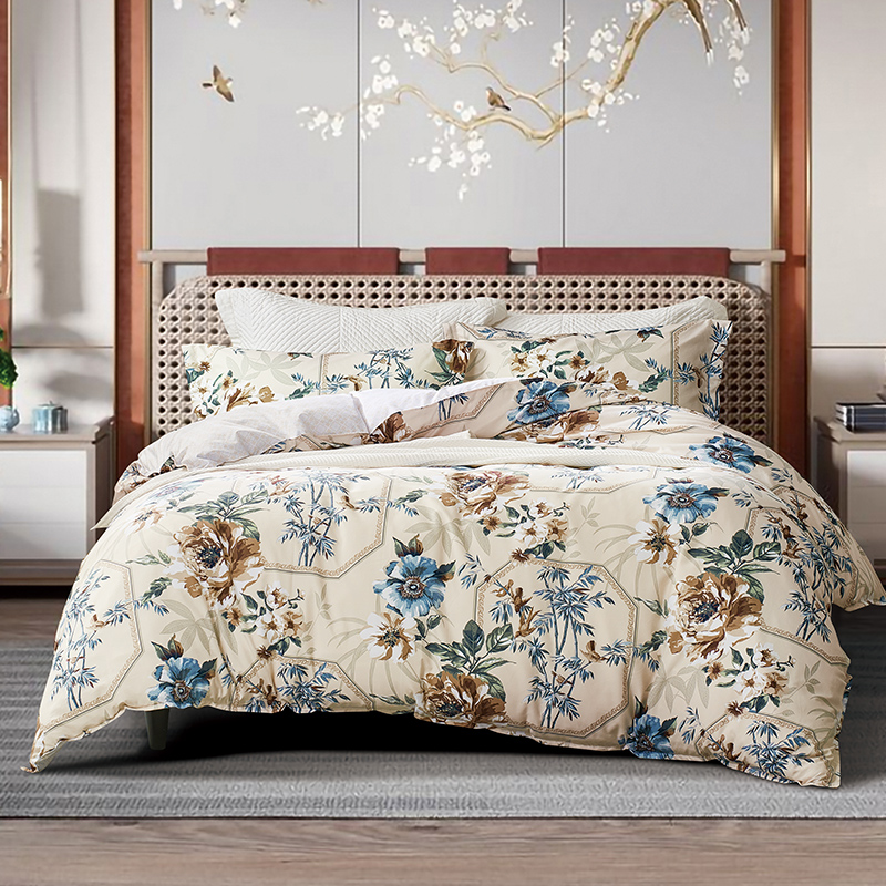 Fu Anna four-piece bedding set, Bancheng Yanyu, quilt cover 203*229cm, sheets 230*240cm, pillowcase 74*48cm*2, material polyester fiber